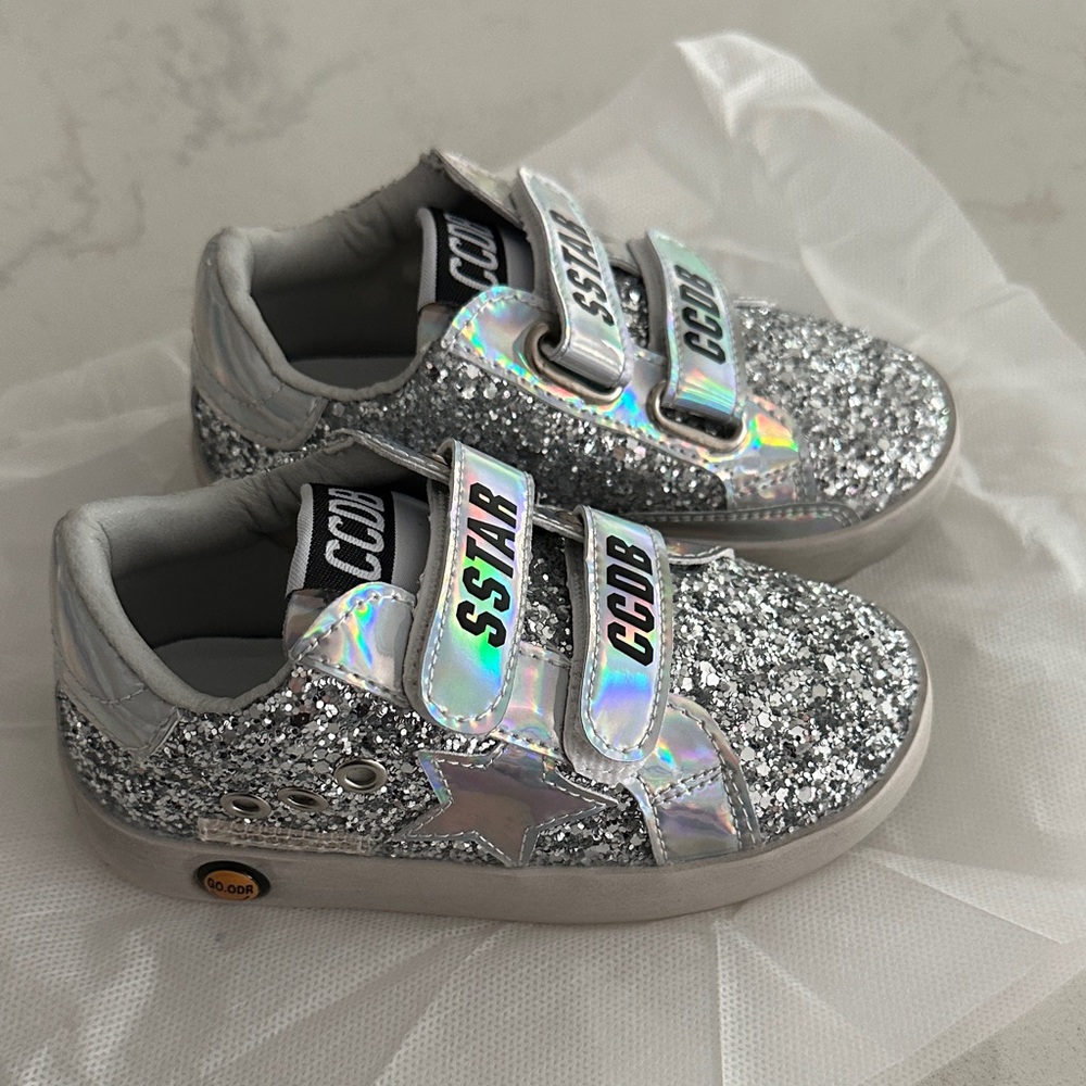 Silver Glitter Kids Shoes